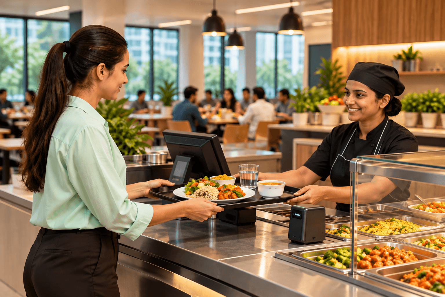 Corporate cafeteria managed by Ohksha Foods